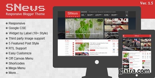 ThemeForest - SNews v1.4.3 - News Magazine Responsive Blogger Theme - 11254865