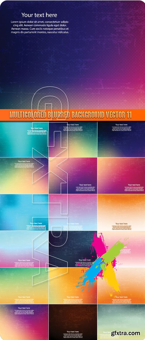 Multicolored blurred background vector 11