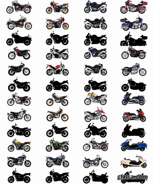 Collection of motorcycle sport bike chopper motocross bike enduro 25 EPS1