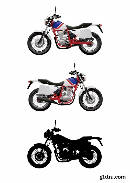 Collection of motorcycle sport bike chopper motocross bike enduro 25 EPS1