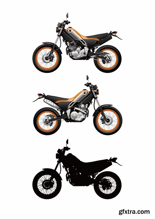 Collection of motorcycle sport bike chopper motocross bike enduro 25 EPS1