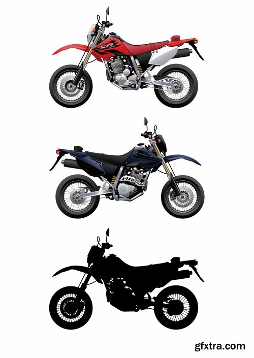 Collection of motorcycle sport bike chopper motocross bike enduro 25 EPS1