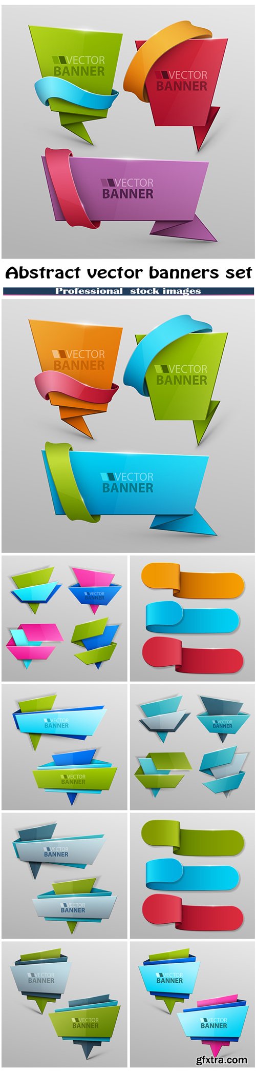 Abstract vector banners set