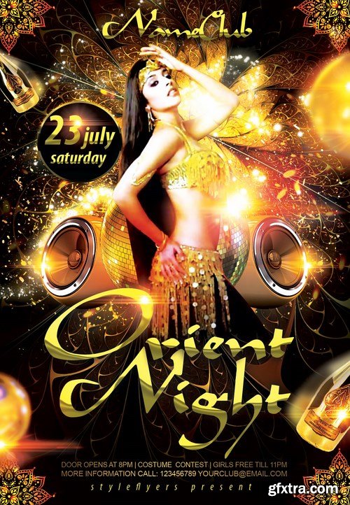 Orient Night PSD Flyer Template + Facebook Cover