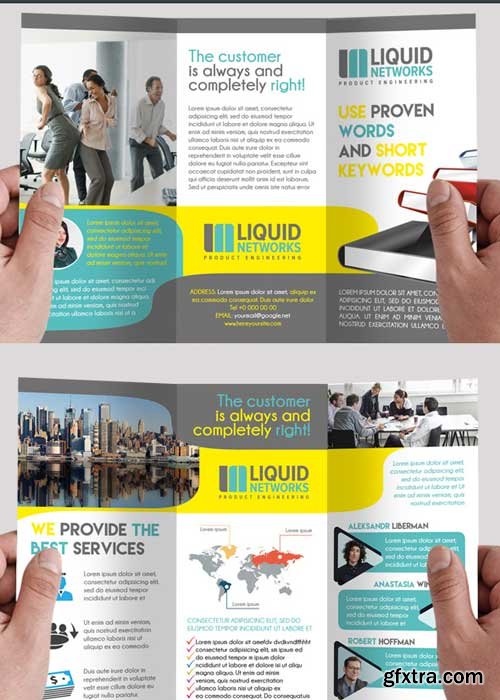 Corporate PSD Tri-Fold PSD Brochure Template