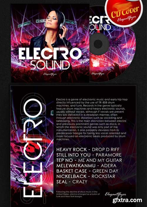 Electro Sound CD Cover PSD Template