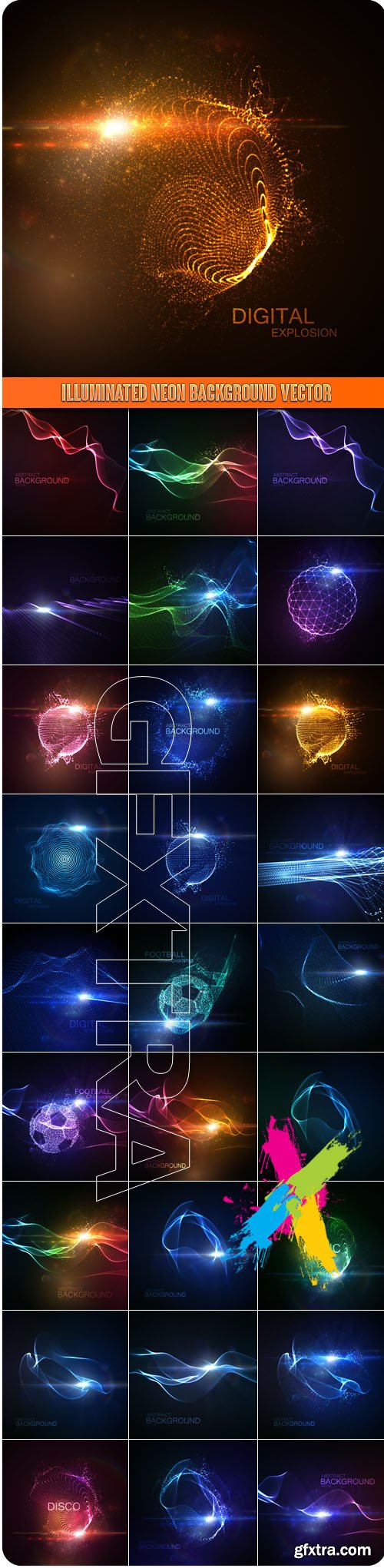 Illuminated neon background vector