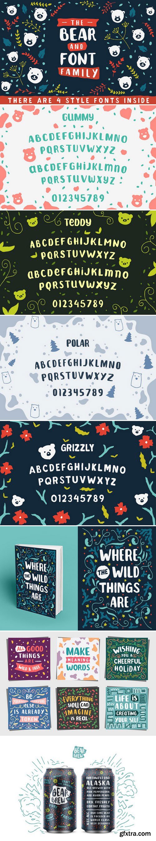 CM - The Bear & Font Family 758828