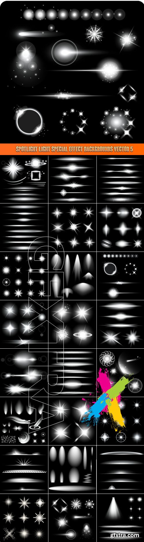 Spotlight Light Special Effect backgrounds vector 5