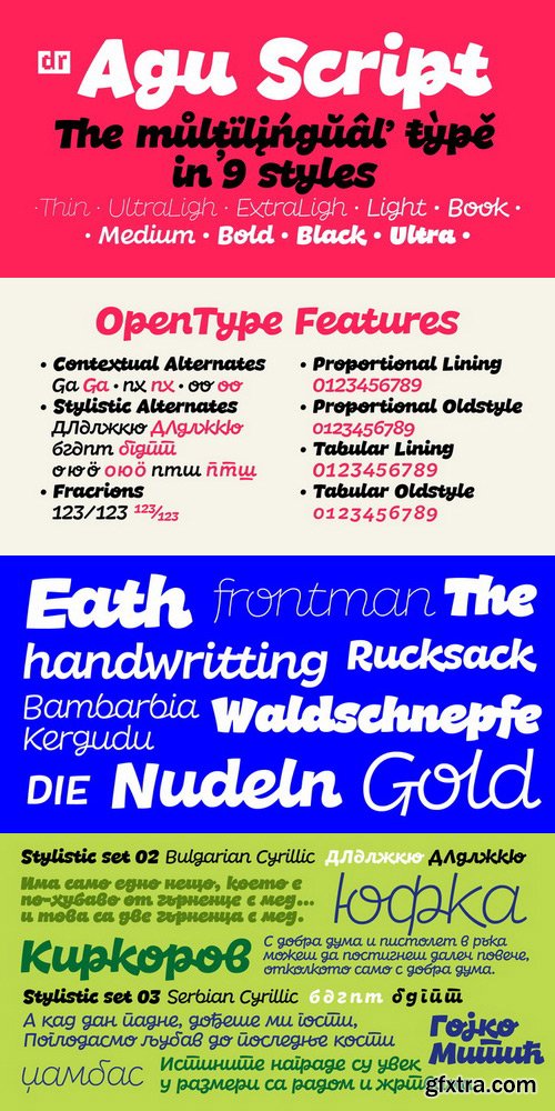 DR Agu Script Font Family $149