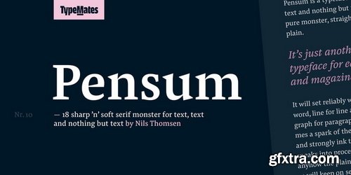 Pensum Pro Font Family $389