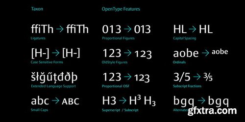 Taxon Font Family $198