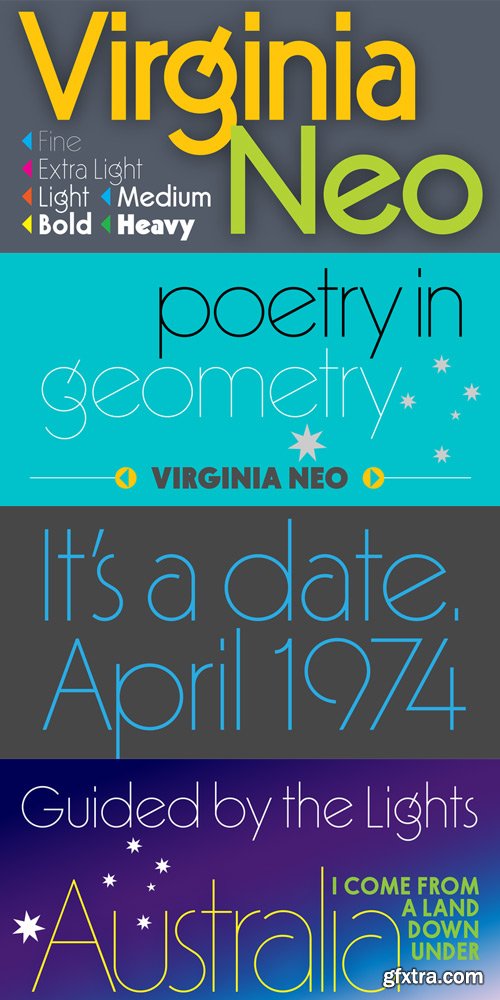 Virginia Neo Font Family $175