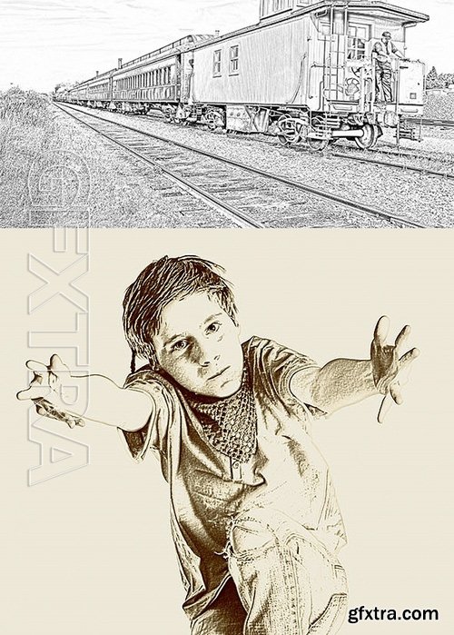 GraphicRiver - 5 Sketch Effects Photoshop Actions 16777710