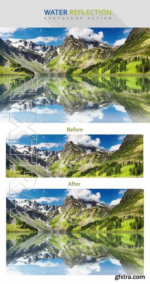 GraphicRiver - Water Reflection PS Action 16859064