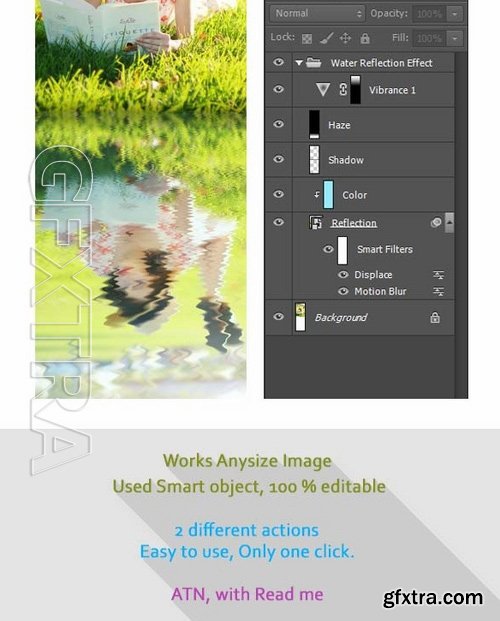 GraphicRiver - Water Reflection PS Action 16859064