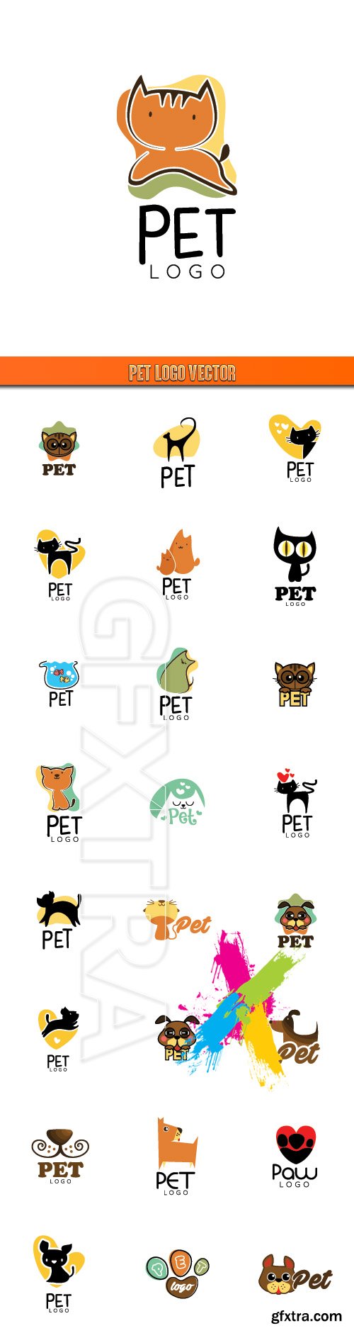 Pet logo vector