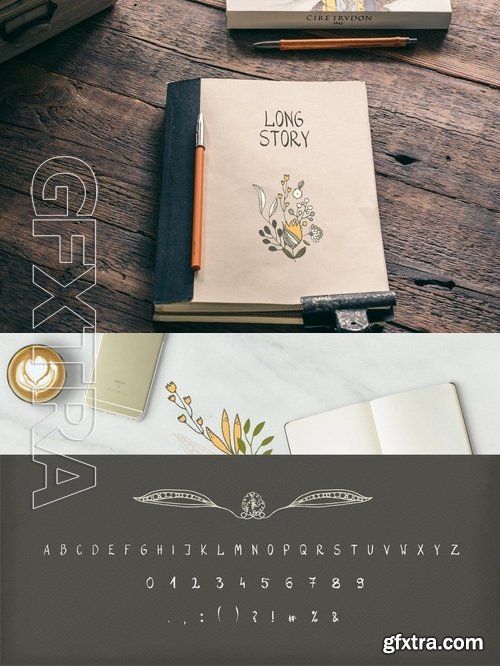 CM - Handy Font and Flowers 735995