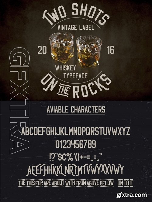 CM - Two Shots On The Rocks Font 735905