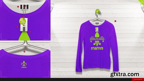 CreativeMarket - Longsleeve On 5 Stages Mock-up 754612