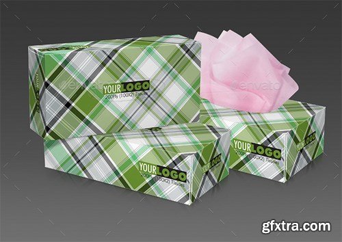 GraphicRiver - Tissue Box 3D Perspective Mockups PSD