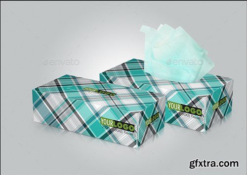 GraphicRiver - Tissue Box 3D Perspective Mockups PSD