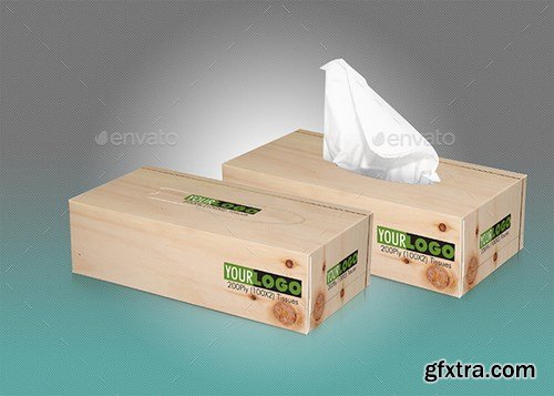 GraphicRiver - Tissue Box 3D Perspective Mockups PSD