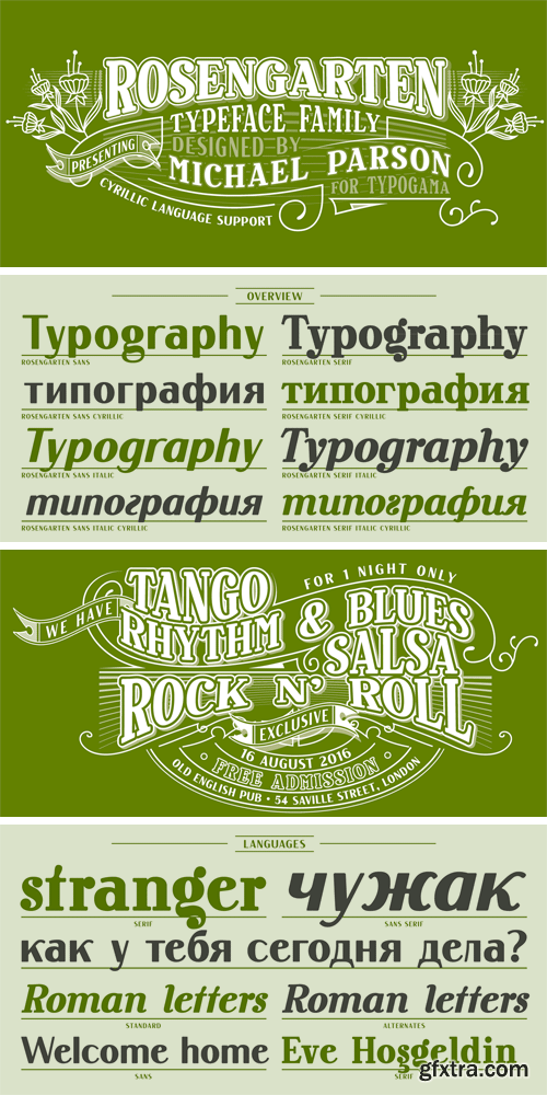 Rosengarten Font Family