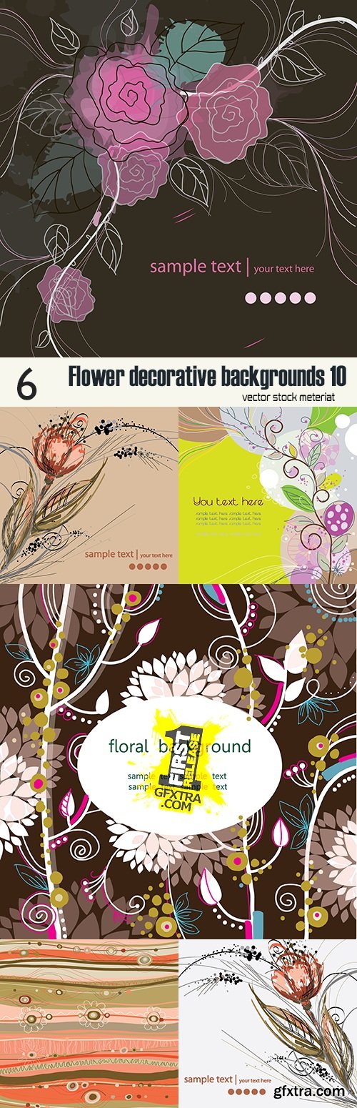 Flower decorative backgrounds 10