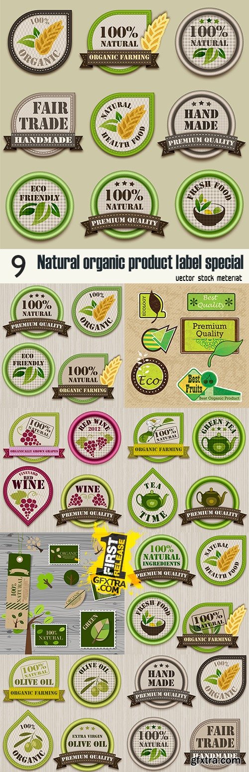 Natural organic product label special