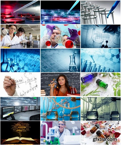 Collection of the science of chemistry laboratory study of chemical formula graph dishes 25 HQ Jpeg