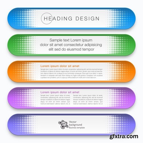 Collection of infographics banner button web design element graph accessories 25 EPS