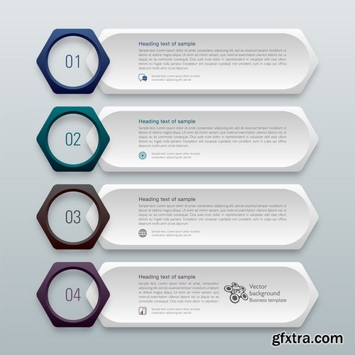 Collection of infographics banner button web design element graph accessories 25 EPS