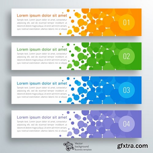 Collection of infographics banner button web design element graph accessories 25 EPS