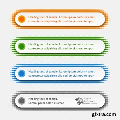 Collection of infographics banner button web design element graph accessories 25 EPS