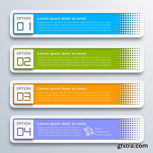 Collection of infographics banner button web design element graph accessories 25 EPS