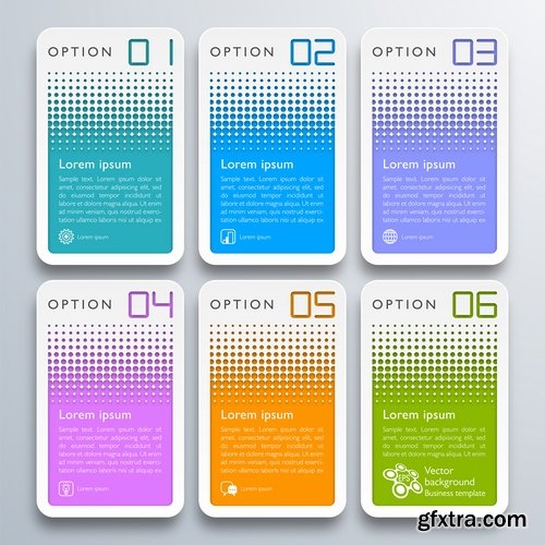 Collection of infographics banner button web design element graph accessories 25 EPS