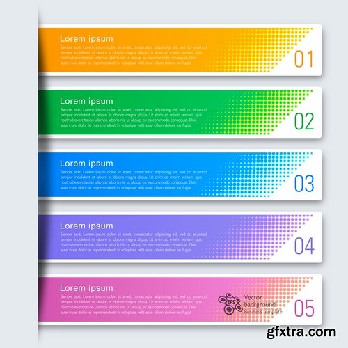 Collection of infographics banner button web design element graph accessories 25 EPS