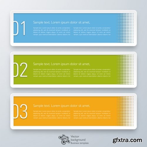 Collection of infographics banner button web design element graph accessories 25 EPS