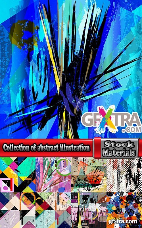 Collection of abstract illustration for t-shirt clothes background is a pattern 3-25 EPS