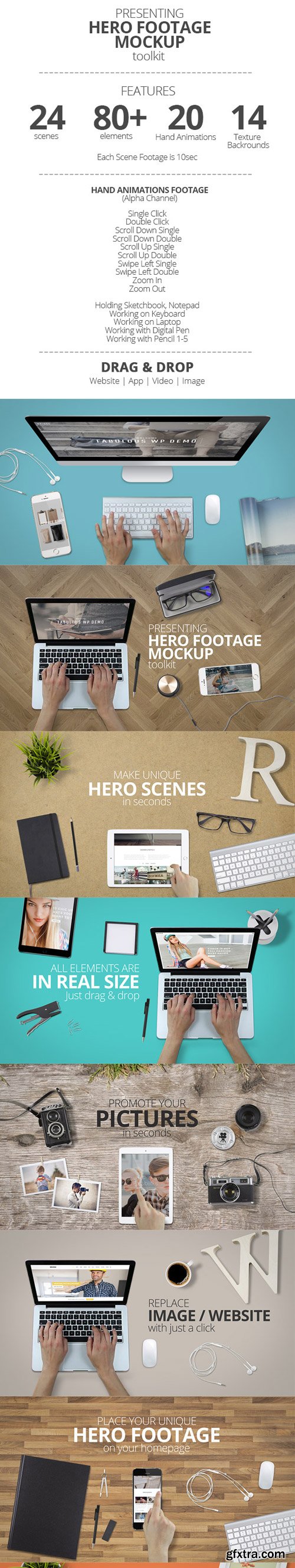 Videohive - Hero Footage Mockup Toolkit - 12371994