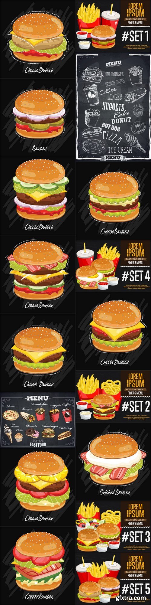 Fast food set template