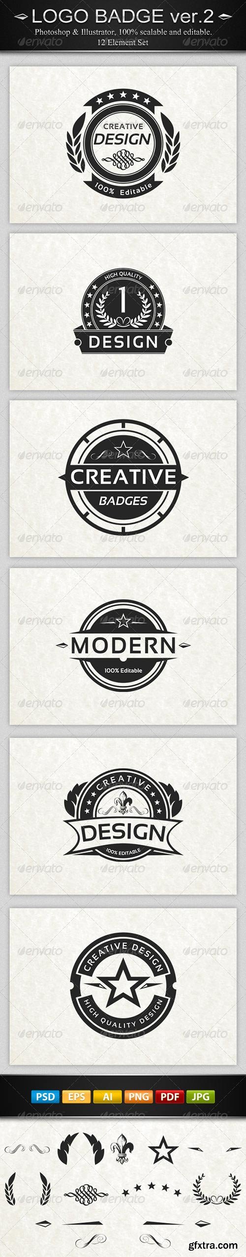 GraphicRiver - 6 Vintage Logo Badges ver.2 4306523