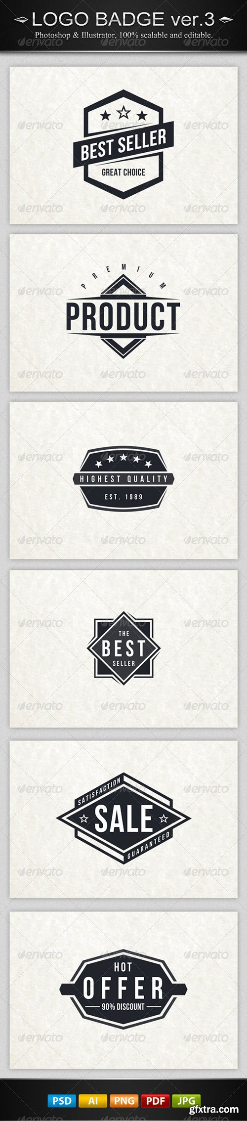 GraphicRiver - 6 Vintage Logo Badges ver.3 7847764