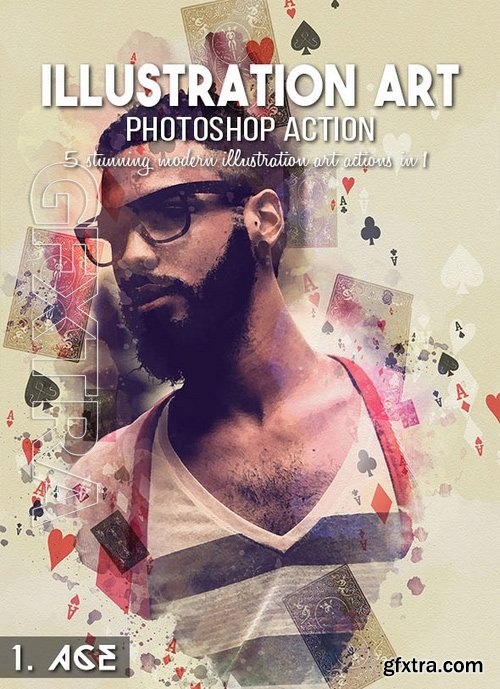 GraphicRiver - 5 in 1 Illustration Art Photoshop Action 16834686