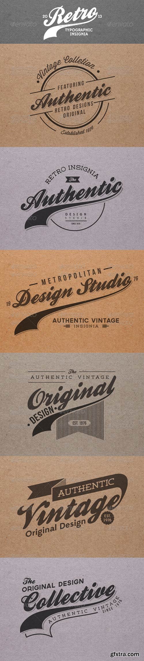 GraphicRiver - Retro Insignia Badges Labels 5247042