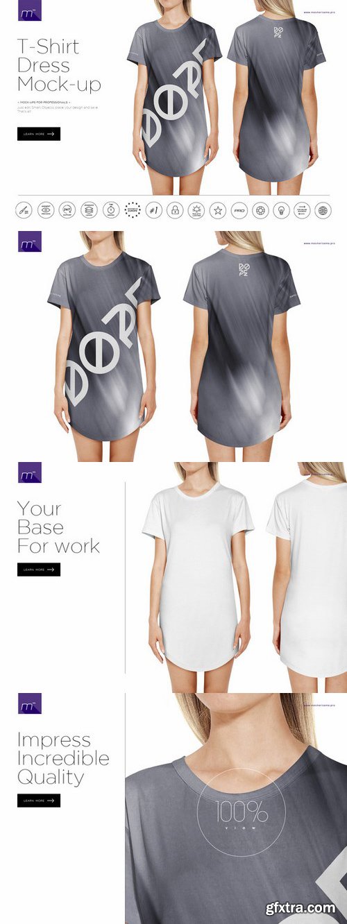 CM - T-shirt Dress Mock-up 693436