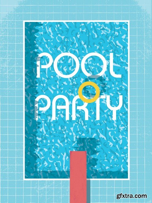 Pool party poster - 5 EPS