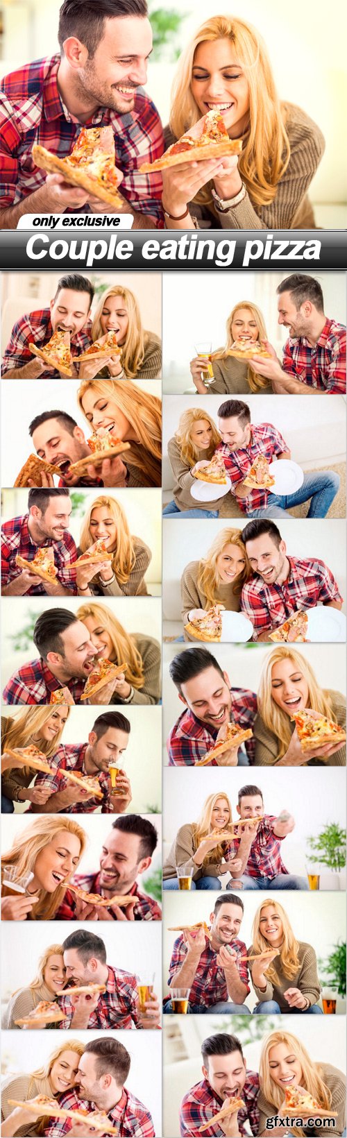 Couple eating pizza - 15 UHQ JPEG