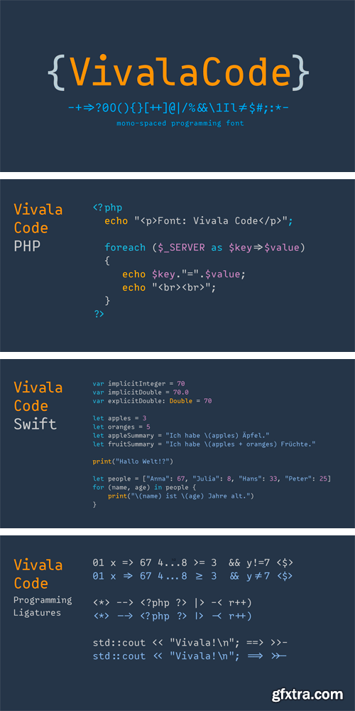 Vivala Code Font Family